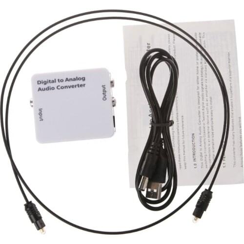 TV Optical SPDIF/Coaxial Digital to Analog Converter Headphone Out RCA L/R Dropshipping