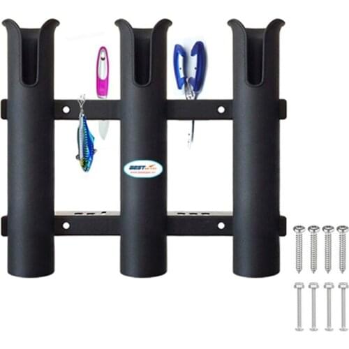 Marine Boat Yacht Kayak Fishing Vertical 3 Link Rod Holder Organiser Pole Tube