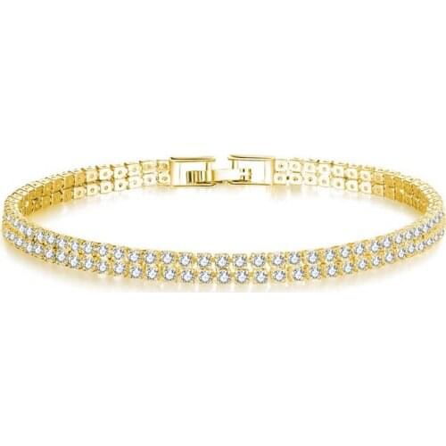 Luxury Fully-jewelled Crystal Bracelet For Women Females Engagement Statement Wedding Band Charm Jewelry Gold Green Blue Color