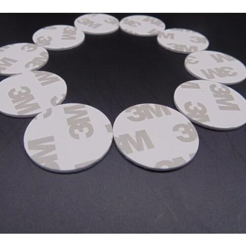 10pcs/lot) RFID 13.56mHz 25mm UID Rewritable 3M Coin Block 0 Cards Tag For Copy Round Shape PVC Material