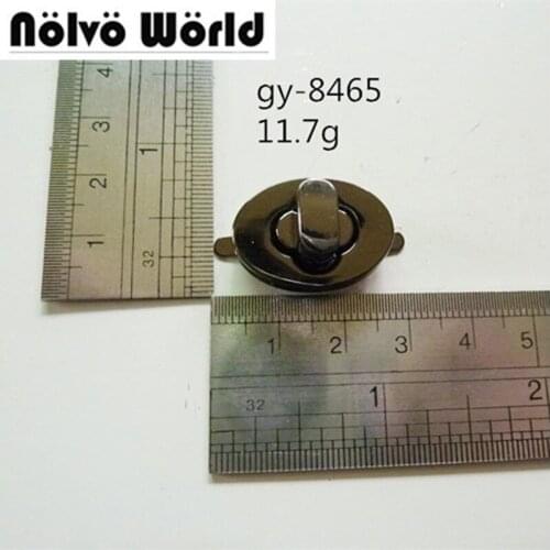 10pcs Gun black color small turn lock bags metal functional twist locks for handbags wallets DIY