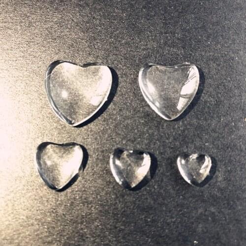 100 pcs Heart-shaped flat / sequins transparent sapphire glass patch DIY jewelry accessories accessories bottom bracket