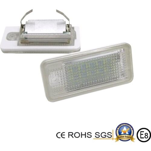 2pcs For Audi A3/S3 A4/S4/RS4 B7 A6/S6/RS6 C6 A5/S5 Cabrio A8/S8 Q7 Car License Plate Lights LED Number Lamps White Error Free