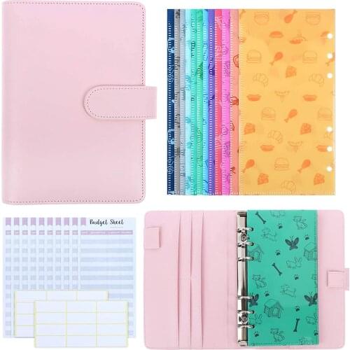 28 Pieces PU Leather Budget Planner Organizer Cash Envelope System for Budgeting Envelopes 12 Patterns Budget Money Envelopes
