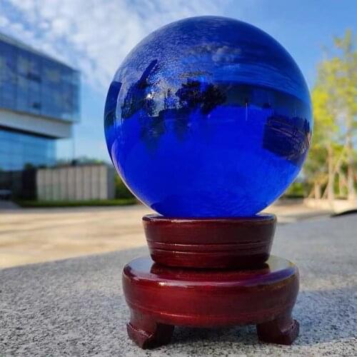 40-60mm Rare natural quartz blue crystal healing ball + 5AAA