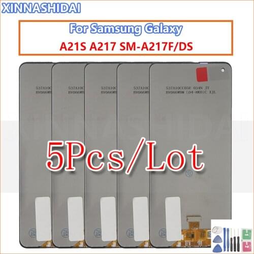 5pcs/lot LCD For Samsung Galaxy A21s A217 LCD with frame Touch Screen Digitizer LCD For Samsung A21s LCD SM-A217F/DS Display
