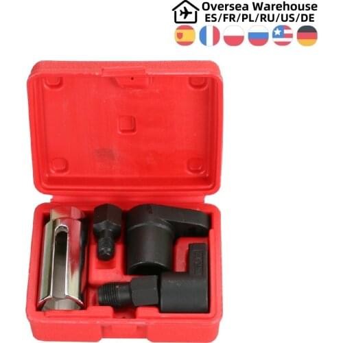 5 PCS Oxygen Sensor Socket Wrench and Tread Chaser Tool Kit Fit for All Auto O2 Socket Removal and Installation Car Repair Tool