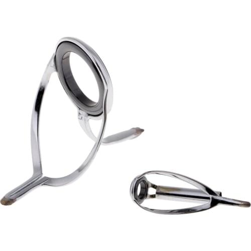 9 Pieces Stainless Steel Fishing Rod Guide Tip Repair Kit Set Different Size Fishing Replacement Tackles