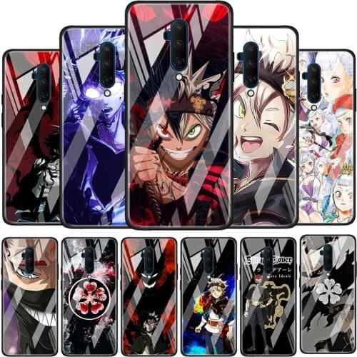 Black Clover Anime Tempered Glass Cover For OnePlus Z 7 8 9 7T 8T 9R Nord 5G Pro Silicone Phone Case Coque