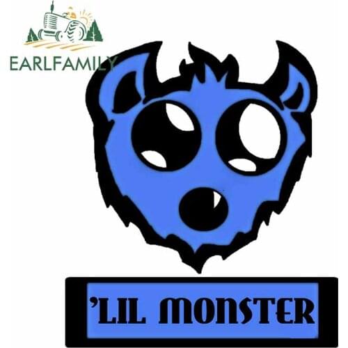 EARLFAMILY 13cm x 11.3cm for Lil Monster Blue Decal Surfboard Laotop Bumper Car Stickers Windshield Waterproof Vinyl Car Wrap