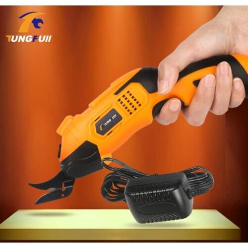 EU/US 220V Multipurpose Electric Scissors Fabric Leather Cloth Cutting Cordless Chargeable Fabric Sewing Handheld Scissors