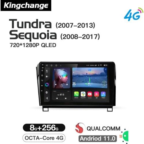 Kingchange Octa-Core Car Video Navigation Player For Toyota Tundra 2007 - 2013 Sequoia XK60 2008 - 2017 Radio Multimedia Stereo
