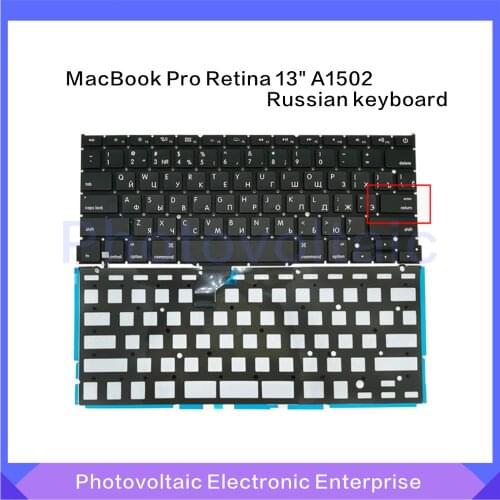 New For MacBook Pro Retina 13.3" A1502 Small Enter Key RU Russian keyboard with Backlight 2013-2015 Years