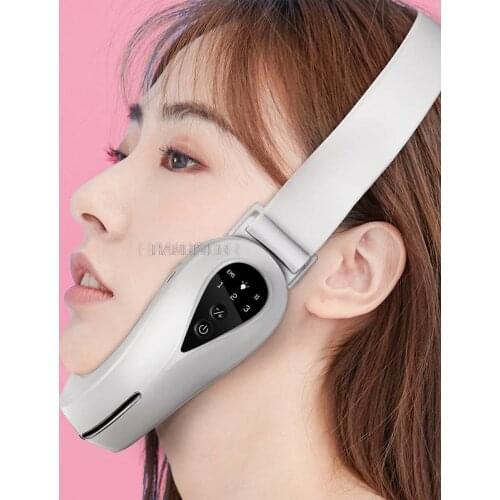 Beauty instrument massage facial lift EMS micro electric current red blue facial massager V face instruments