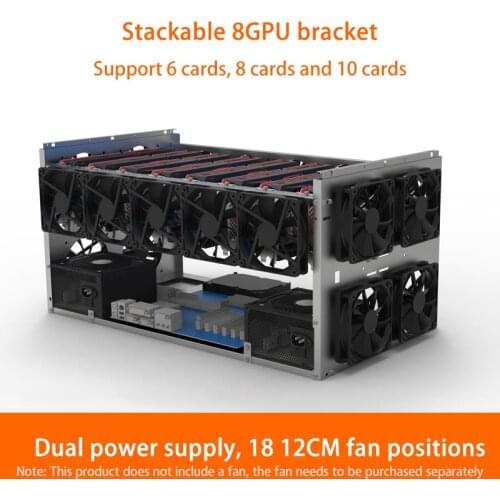 Graphics Card Fixing Bracket Open Stackable 6 Cards 8 Cards 10 Cards Gpu Fixed Rack Multi-Graphics Card Fixing Bracket Rack
