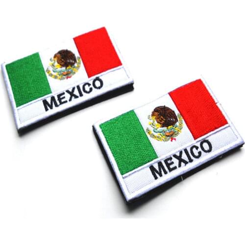 Mexican Flag 3D Embroidery Cloth Flag Sticker Part Of The Armband Ordered Military Badge