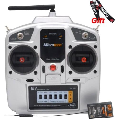 MicroZone MC E7 7CH Aircraft Remote Control With MCE7 2.4G Receiver For SU27 Fixed Wing Aircraft With Neck Strap as Gift