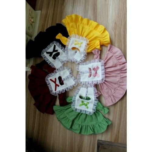 BJD Doll clothes suitable for 1-3 1-4 1-6 size fashion able dress multi-color dress with headdress doll accessories