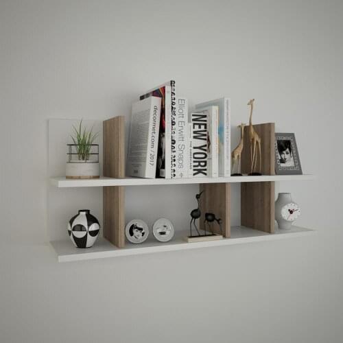 Shelf&Shelf MADE IN TURKEY Modern Shelf 3 Color Options Living Room Wood Wall Book Holder Organizer Bookshelf Rack Bookcase
