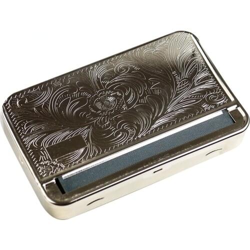 110mm Portable Cigarette Rolling Machine Tobacco Box Cigarette Maker Smoking Accessories Metal Roller Cigarette Wrapping Machine