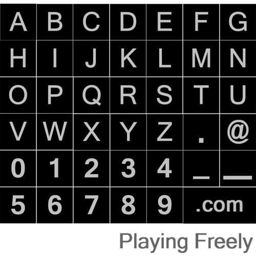 Building blocks made up of keyboard alphanumeric symbols to build toys creative DIY early childhood education cognition New