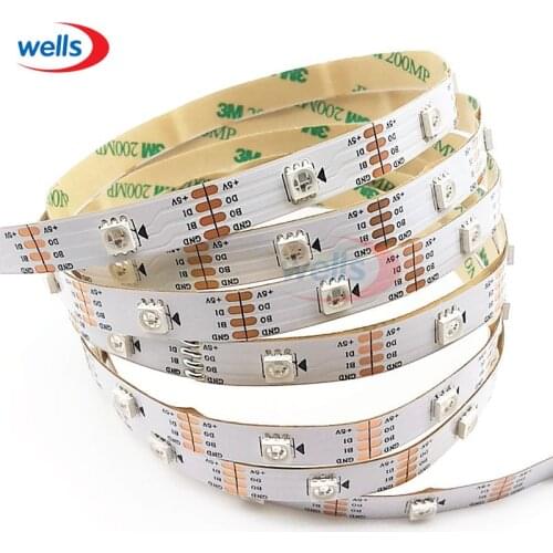 New WS2813 WS2812B Updated Dual-signal 30/60/144 pixels/leds/m led 5v strip full color RGB waterproof/Not waterproof 1m/4m/5m