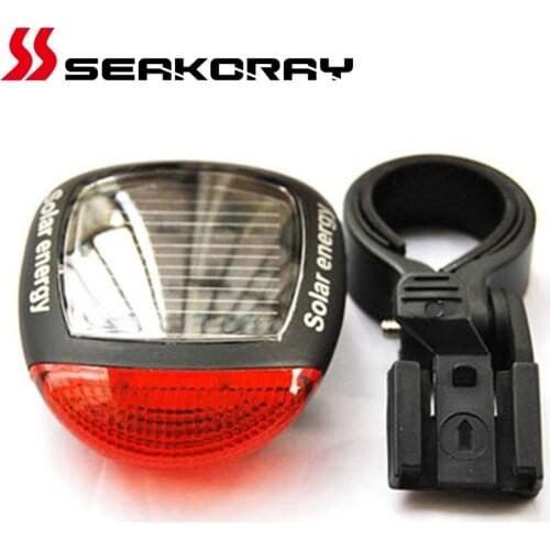 Bicycle Taillights Solar Energy Cycling Safety Bicycle Rear Lamp Waterproof Bike Tail Light Warning Lamp Flashing
