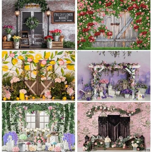 Interior Photography Green Jungle Spring Flowers Baby Birthday Newborn Party Backdrop Decoration Backgrounds for Photo Studio