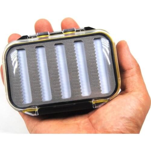 Waterproof Pocket Size Double Layers Waterproof Nymph Fishing Fly Box 10.5X7.0X3.1CM