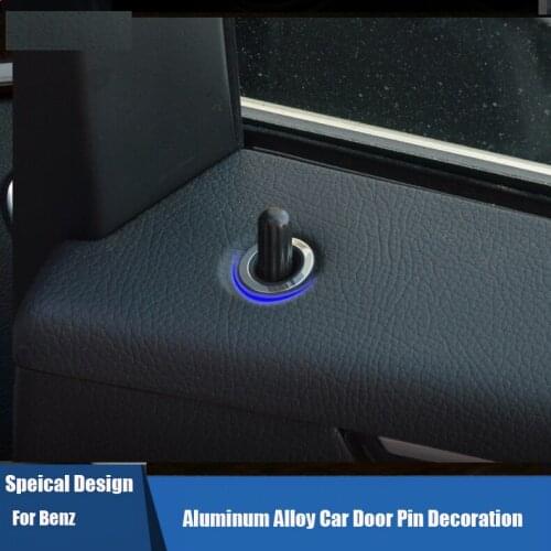 YUNC Aluminum Alloy AMG Styling Car door pin decoration For Mercedes-Benz E GLK CLS glass