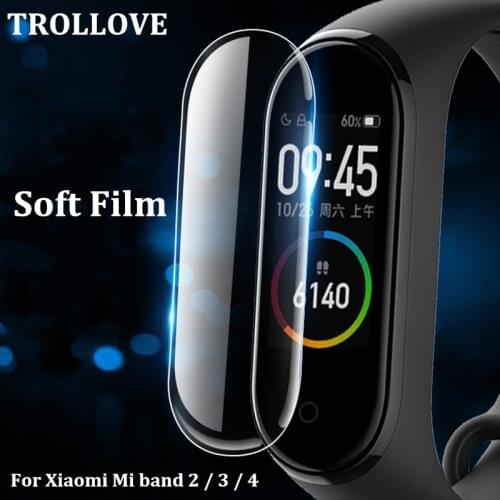 Screen Protector Film For Xiaomi Mi Band 5 4 3 Smart Wristband Bracelet Full Cover Protective Films miband (Not Tempered Glass)