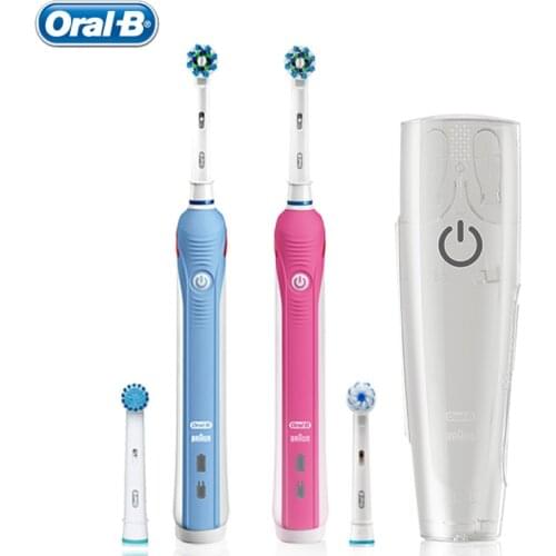OralB Smart 3D Sonic Electric Toothbrush Pro2000 Pressure Sensor 2 Replaceable Heads Rechargeable Teeth Whitening Tooth Brush
