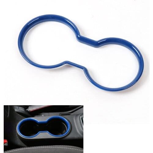 Blue 1pcs ABS Plastic Car Inner Rear Water Cup Holder Trim Frame Decoration for Jeep Wrangler 2007-2016 Car Styling Car Covers