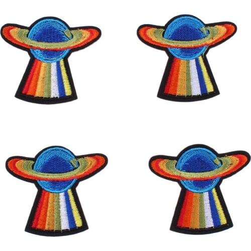 10pcs/lot Embroidered Universe Space Patches DIY Clothing Backpack Coats Stickers Jeans Motif Badge Garments Iron On Appliques