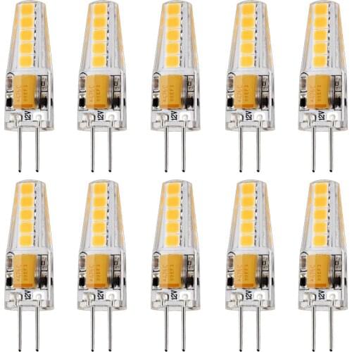 10PCS Dimmable Mini G4 LED 2835SMD 10LED Lamp 2W Bulb AC DC 12V Candle Lights Replace 20W Halogen for Chandelier Spotlight