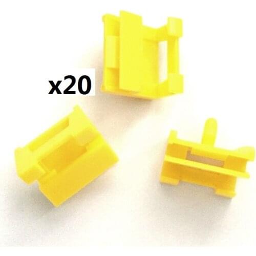 20 Pieces Rocker Moulding Nut Clip for BMW 51717066220 Yellow Nylon