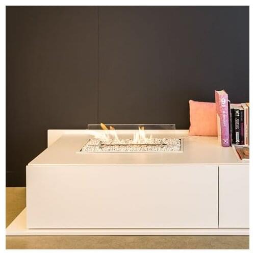 21 AUG Inno-Fire 18 inch silver automatic bioethanol burner smart fireplace