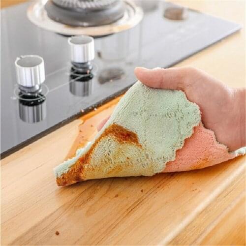 5/10 pcs Multifunctional Cleaning Rag Without Lint Microfiber Cookware Washing Dishes For Kitchen Home Dishware Dishclothes