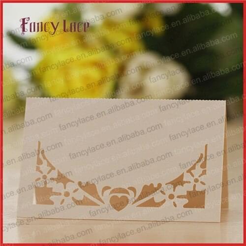 50pcs New Arrival Laser Four Leaf Clover Place Cards Table Decoration Invitation Cards For Family Party Event Supplies