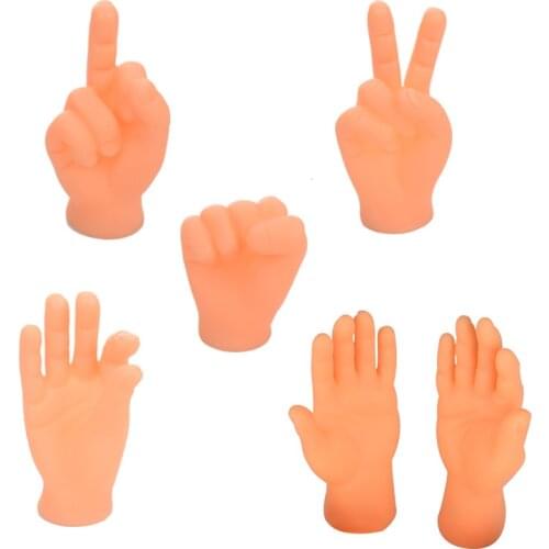 6 Type Adult Kid Novelty Toys Funny Finger Fidget Small Luminous Hand Palm Tease Cat Pet Gags Joke Party Halloween Cosplay Props