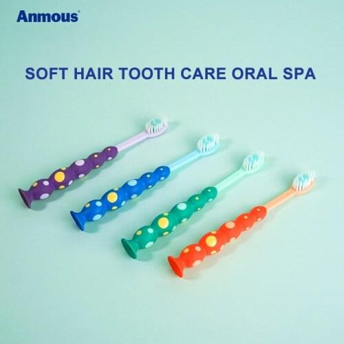 Anmous Baby Childrens Gingival Protection Toothbrush Childrens Ultra Fine Soft Bristle Toothbrush Baby 3-5-6-12 Years Old