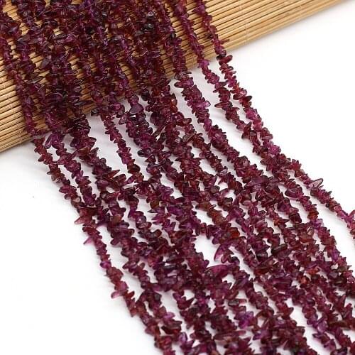 Natural Irregular Freeform Chip Strawberry Quartzs Beads for Jewelry Making Necklace Bracelet Gift Size 3x5-4x6mm Length 40cm