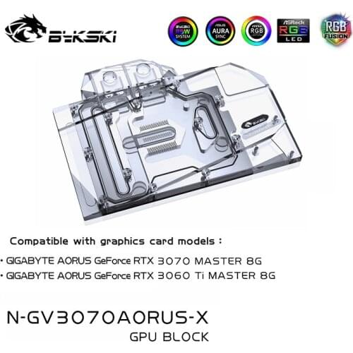 Bykski PC water cooling Radiator GPU cooler video Graphics Card Water Block for GIGABYTE AORUS RTX3070 3060Ti N-GV3070AORUS-X