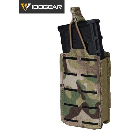 IDOGEAR Tactical LSR 556 Mag Pouch Singel Mag Carrier MOLLE Pouch Laser Cut Tool Bags Airsoft durable Lightweight 3566