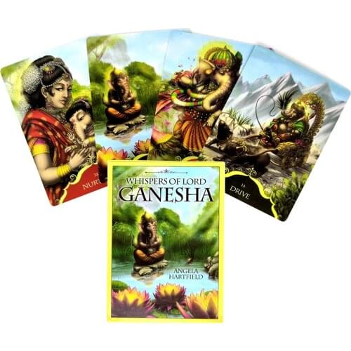 2021 New Whispers Of Lord Ganesha Tarot Cards And PDF Guidance Divination Deck Entertainment Parties Board Game 50 Pcs/Box