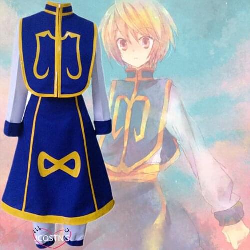 Anime Hunter x Hunter Cosplay Costume Kurapika Earring Vest Top Skirt Pants Halloween Christmas Party Suit Uniform