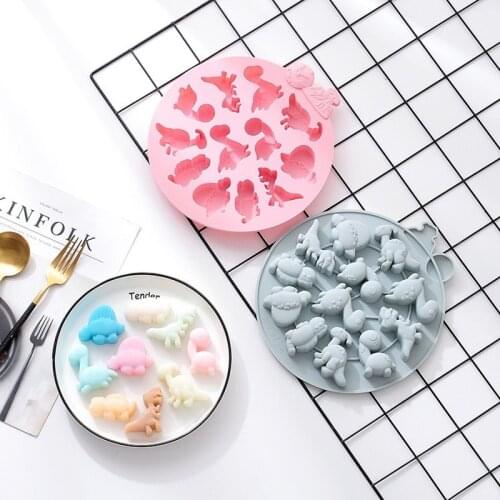 Creative DIY Dinosaur Shape Food Grade Silicone Material Mold Chocolate Biscuit Baby Food Supplement Tool Cake Baking Decoration