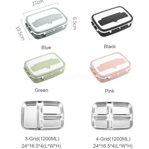 304 Stainless Steel Lunch Box Japanese Style Compartment Bento Box Kitchen Leakproof Food Container