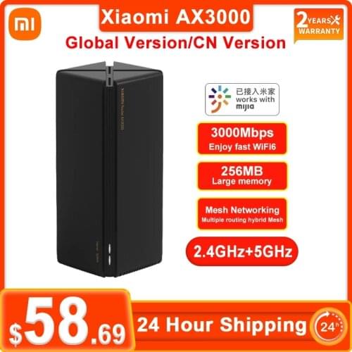 NEW Xiaomi Router AX3000 Mesh WIFI WIFI6 Full Gigabit 5GHz Router Mesh WiFi Repeater 4 Antennas Network Extender Mesh Routers