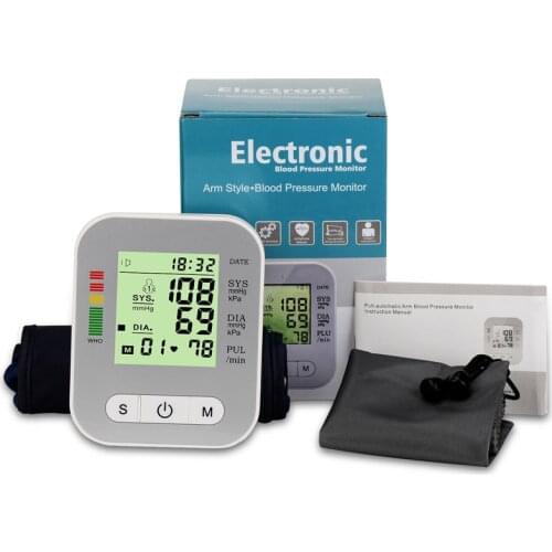 Health Care BP Blood Pressure Monitor machine Upper Arm Blood Pressure Meter sphygmomanometer Tonometer for measure Tensiometro